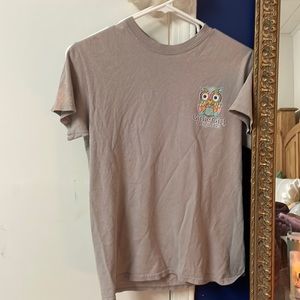 grey girly girl southern originals t-shirt with colorful owls